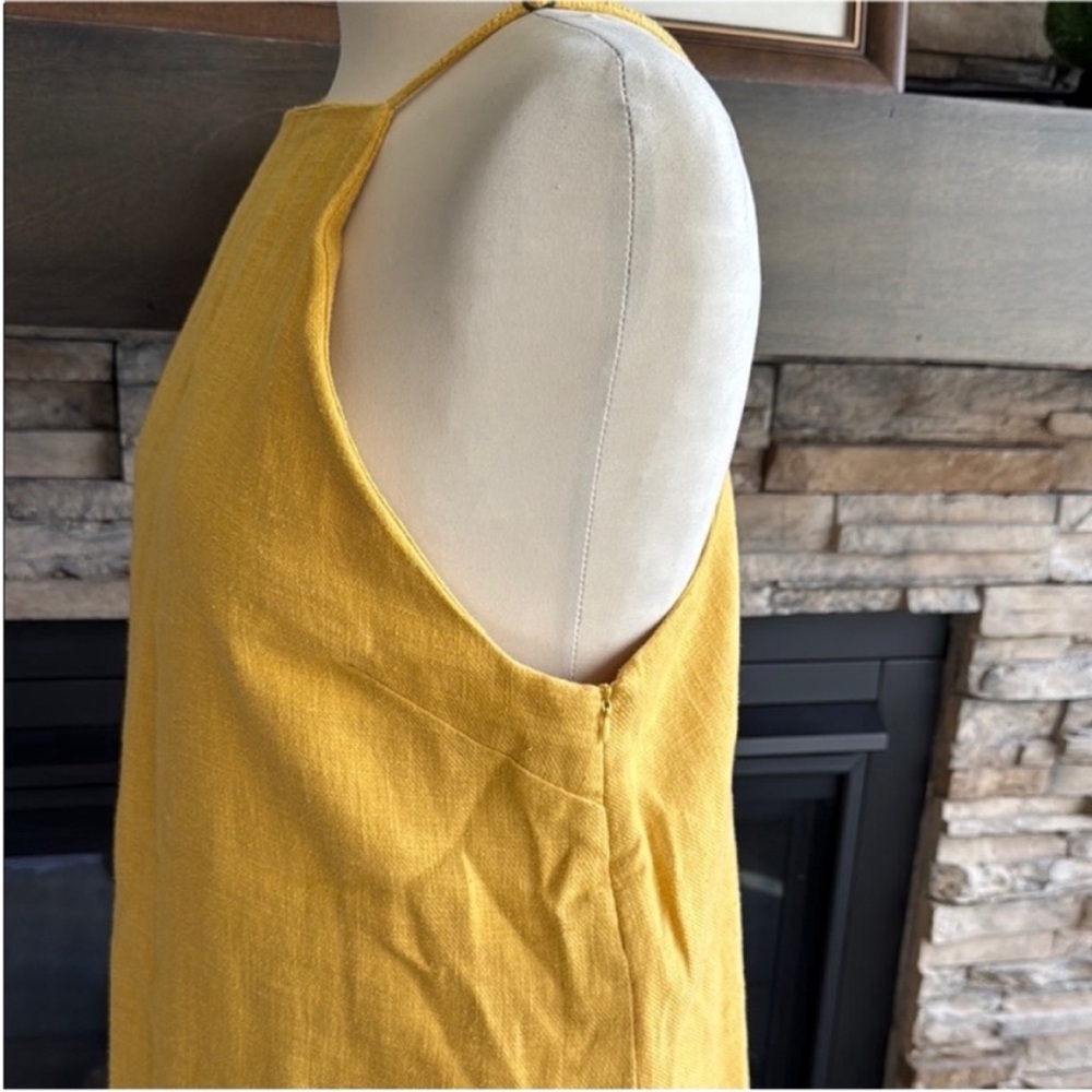 Anthropologie Mustard Midi Dress - Picture 4 of 10